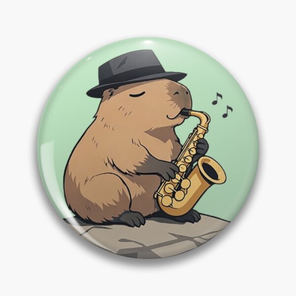 Item preview, Jazz Capybara – Saxophone Groove Design designed and sold by Dogandesighn.