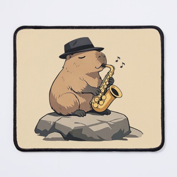 Item preview, Jazz Capybara – Saxophone Groove Design designed and sold by Dogandesighn.