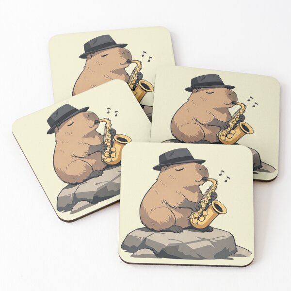 Item preview, Jazz Capybara – Saxophone Groove Design designed and sold by Dogandesighn.