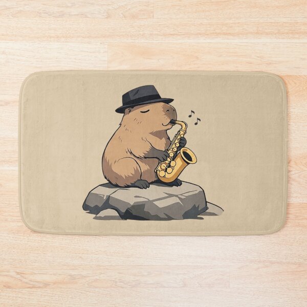 Item preview, Jazz Capybara – Saxophone Groove Design designed and sold by Dogandesighn.
