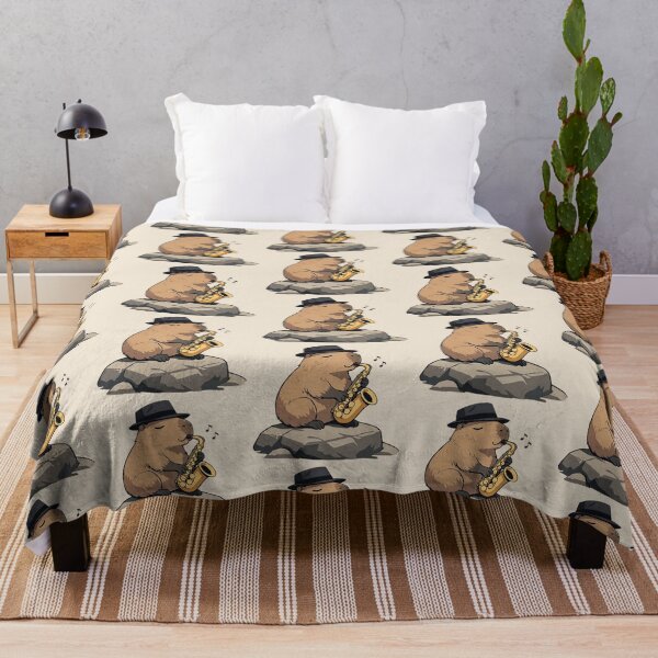 Item preview, Jazz Capybara – Saxophone Groove Design designed and sold by Dogandesighn.