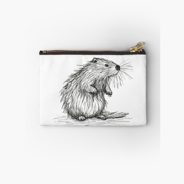 Item preview, Cute Beaver Pencil Sketch Whimsical Rodent Art designed and sold by DesignByNoir.
