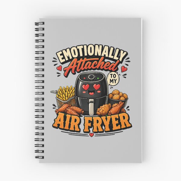 Item preview, Emotionally Attached to My Air Fryer Funny Retro Kitchen Quote Design designed and sold by CreativeNest Prints.