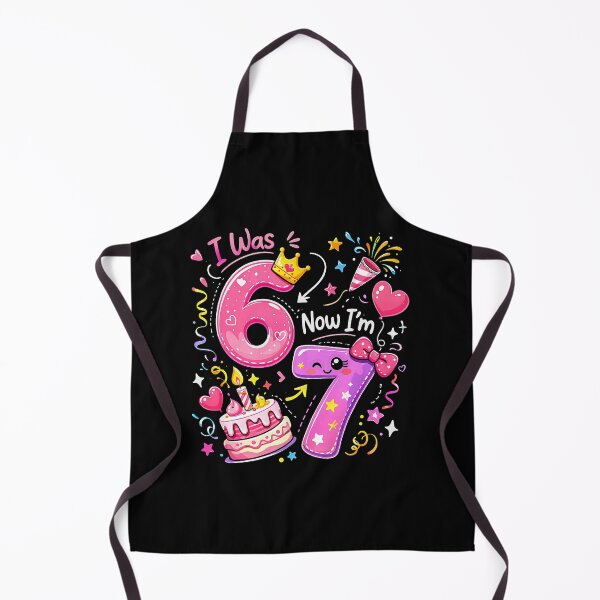 Item preview, I was 6 Now I'm 7 Year Old Birthday Girl Funny Six Seven designed and sold by Littermin.
