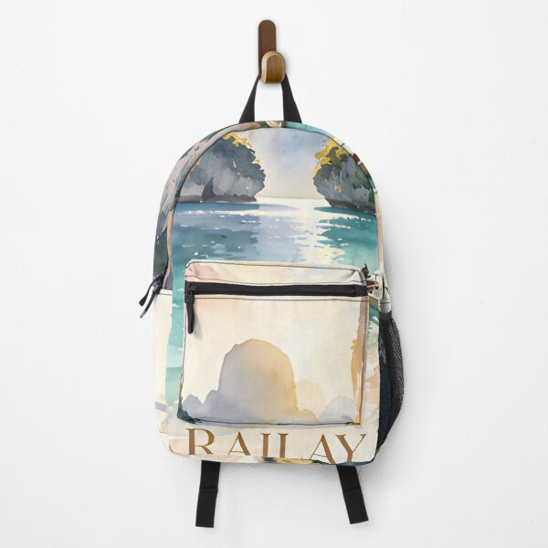 Item preview, Railay Beach Thailand Vintage Travel Poster Tropical Coastal Wall Art designed and sold by Spirit of Siam.