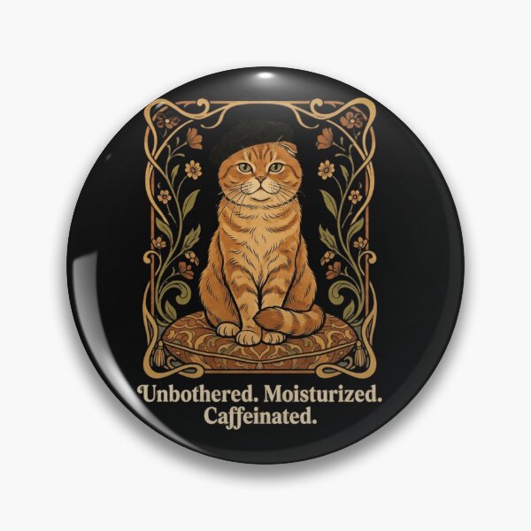 Item preview, Scottish Fold Cat Mom Shirt | Unbothered Moisturized Caffeinated Funny Vintage Tee designed and sold by GeniePixel.