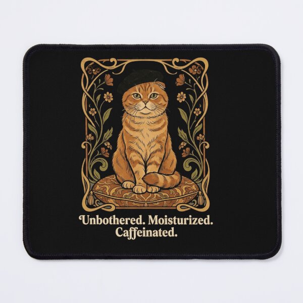 Item preview, Scottish Fold Cat Mom Shirt | Unbothered Moisturized Caffeinated Funny Vintage Tee designed and sold by GeniePixel.