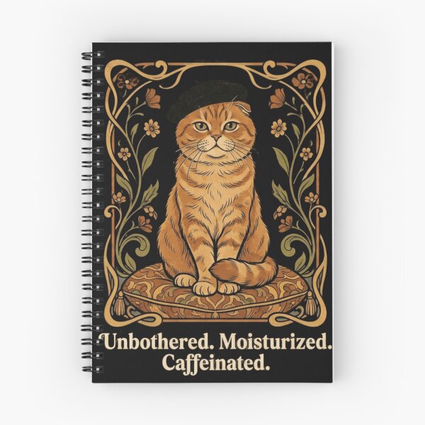 Item preview, Scottish Fold Cat Mom Shirt | Unbothered Moisturized Caffeinated Funny Vintage Tee designed and sold by GeniePixel.