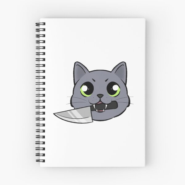 Item preview, Knife Cat Funny Angry Kitten Spooky Season Meme designed and sold by Nicolealtdesign.