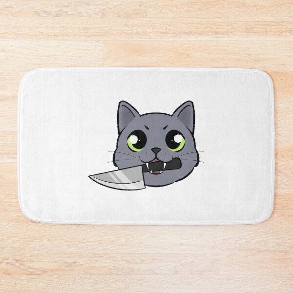 Item preview, Knife Cat Funny Angry Kitten Spooky Season Meme designed and sold by Nicolealtdesign.