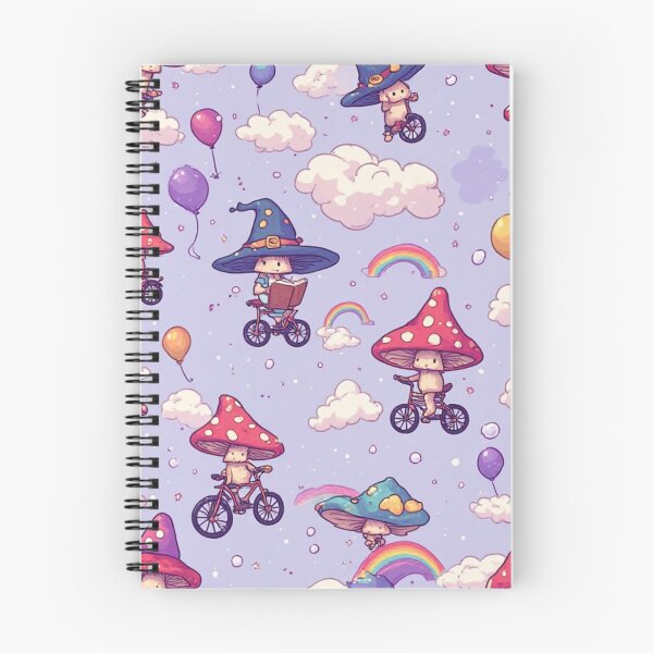 Item preview, Rainbows and Whimsical Mushroom Fairies Magic Sky Seamless Pattern designed and sold by dcohea.