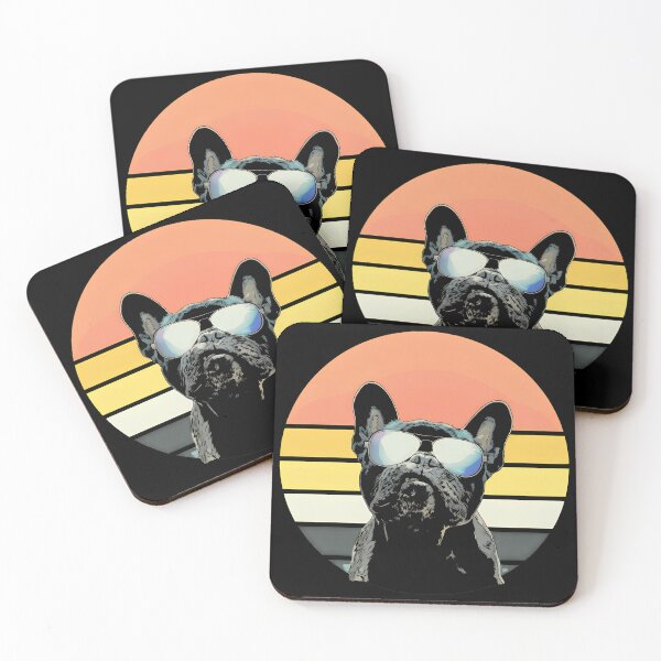 Item preview, Cool French Bulldog Shades Retro Sunset Pet designed and sold by SoyLamderma.
