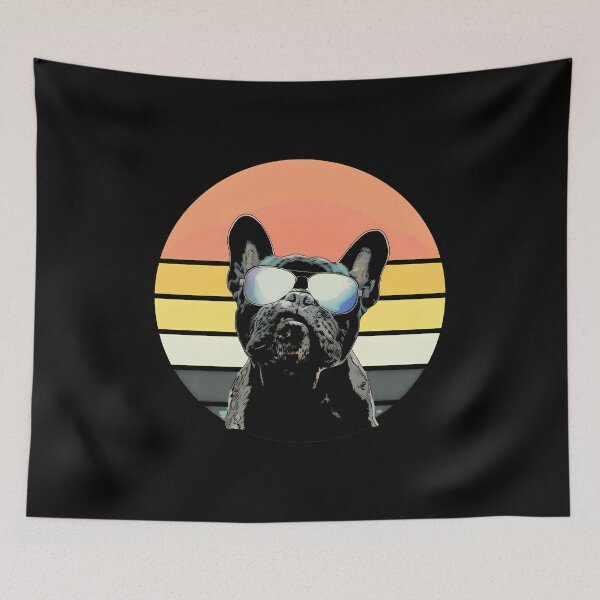 Item preview, Cool French Bulldog Shades Retro Sunset Pet designed and sold by SoyLamderma.
