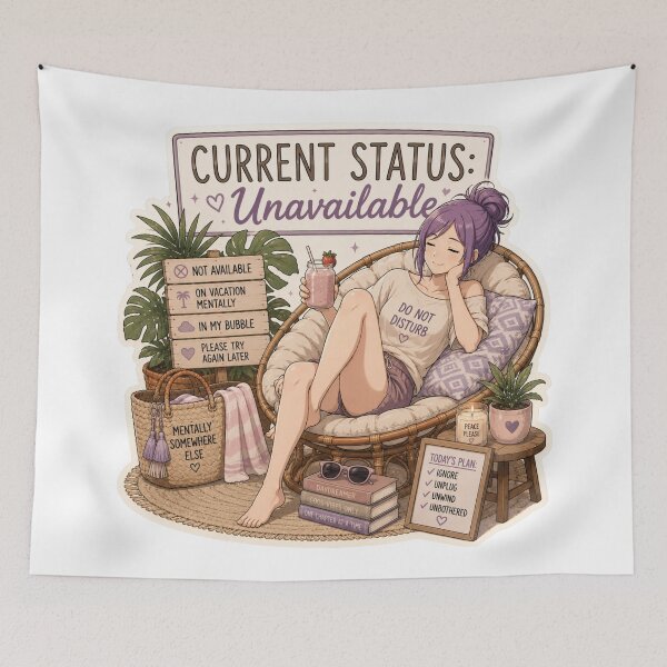 Item preview, Current Status Unavailable – Anime Introvert Girl Cozy Summer Design designed and sold by DailyStruggleCo.