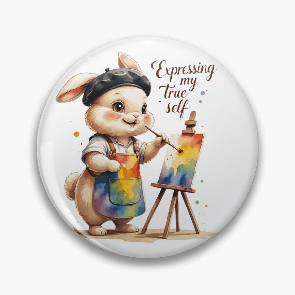 Item preview, Expressing My True Self Cute Vintage Bunny Subtle Pride Rainbow designed and sold by AQUILAKREO.