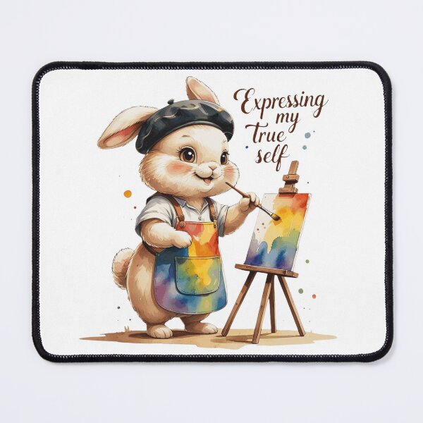 Item preview, Expressing My True Self Cute Vintage Bunny Subtle Pride Rainbow designed and sold by AQUILAKREO.
