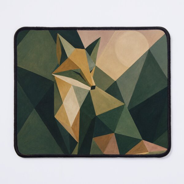 Item preview, Geometric Fox Art Print | Moonlit Forest Cubist Fox Poster | Abstract Woodland Wall Art designed and sold by ThingsCatsDo.