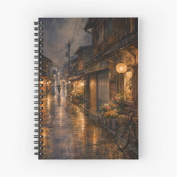 Item preview, After Closing Shopping Street | Transparent Watercolor designed and sold by SEIMEI2025.