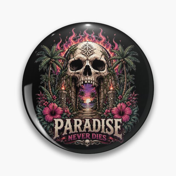 Item preview, Paradise Never Dies Tropical Skull Island Art  designed and sold by the-dovlat.