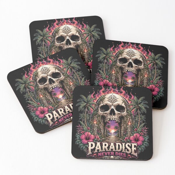 Item preview, Paradise Never Dies Tropical Skull Island Art  designed and sold by the-dovlat.