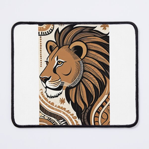 Item preview, Art - Stylized Lion, Tribal Motifs and Ethnic Aesthetic designed and sold by DoodyPets.