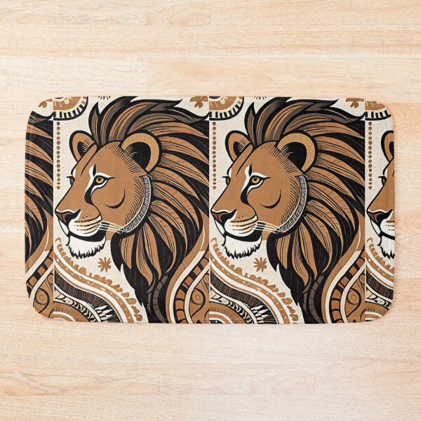 Item preview, Art - Stylized Lion, Tribal Motifs and Ethnic Aesthetic designed and sold by DoodyPets.