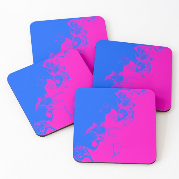 Item preview, Pink and Blue Fluid Art Abstract Swirl designed and sold by SweetLilith.