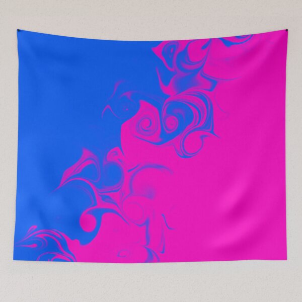 Item preview, Pink and Blue Fluid Art Abstract Swirl designed and sold by SweetLilith.