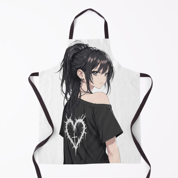 Item preview, Goth Anime Girl with Barbed Wire Heart Shirt Grunge Aesthetic designed and sold by jo-e-basta.