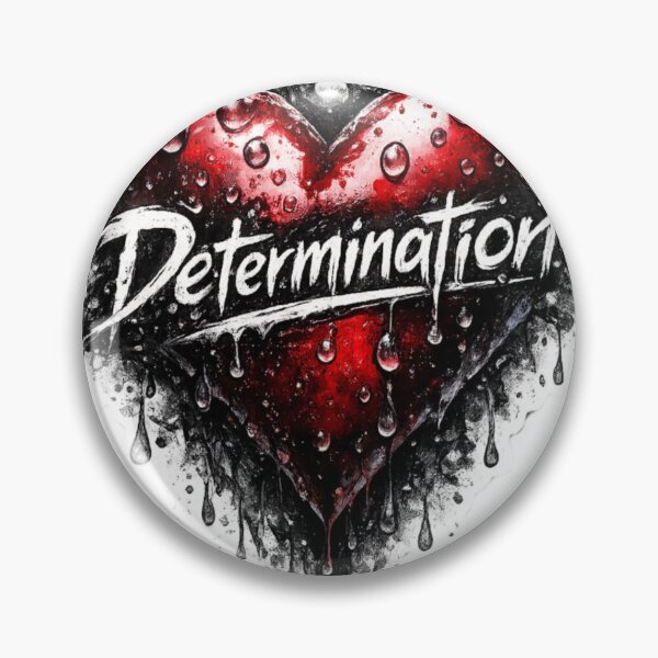Item preview, Determination – Dark Heart Graffiti Sticker designed and sold by Genzfirevibes.
