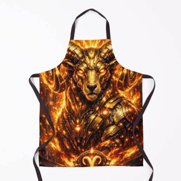 Item preview, Aries Cyberpunk – Golden Fire Ram of Neo Tokyo designed and sold by Neo Tokio.