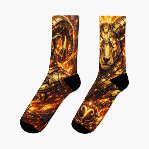 Item preview, Aries Cyberpunk – Golden Fire Ram of Neo Tokyo designed and sold by Neo Tokio.