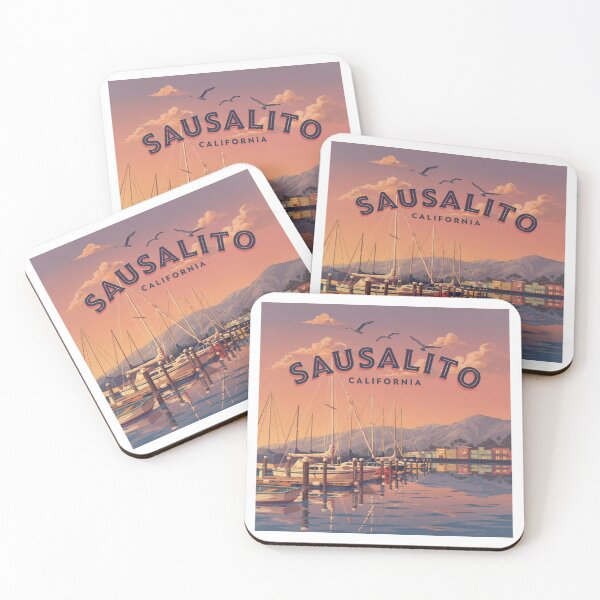 Item preview, Sausalito California: Marina Sunset Badge designed and sold by CircinusStore.