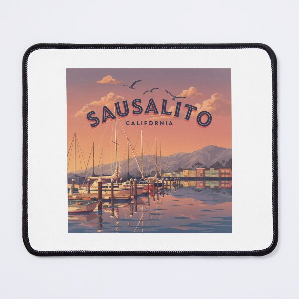 Item preview, Sausalito California: Marina Sunset Badge designed and sold by CircinusStore.