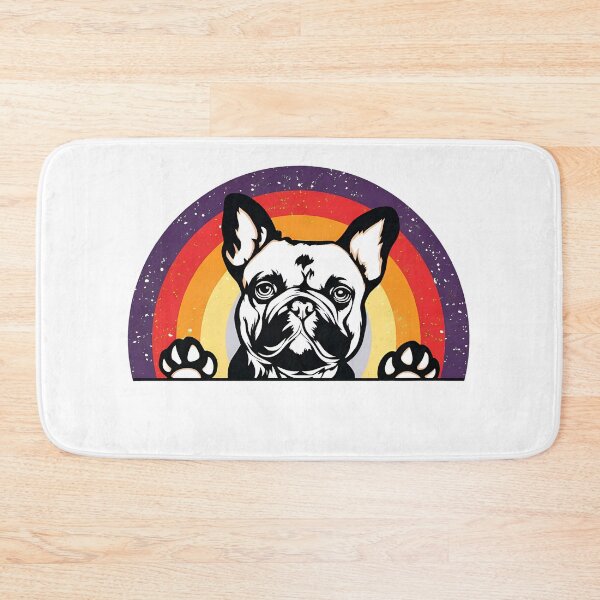 Item preview, Frenchie Peeking Retro Arch Graphic designed and sold by SoyLamderma.