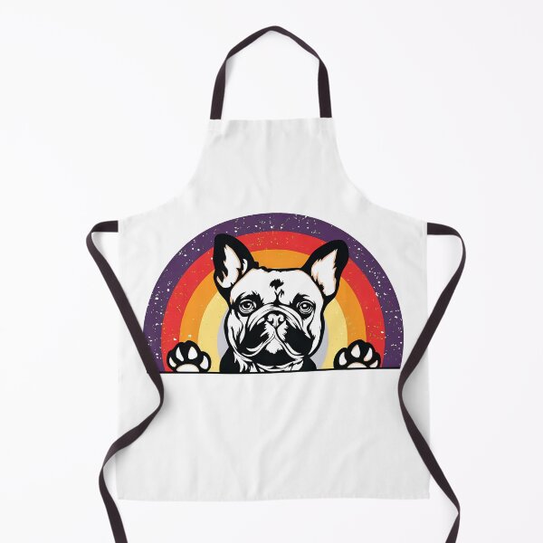 Item preview, Frenchie Peeking Retro Arch Graphic designed and sold by SoyLamderma.