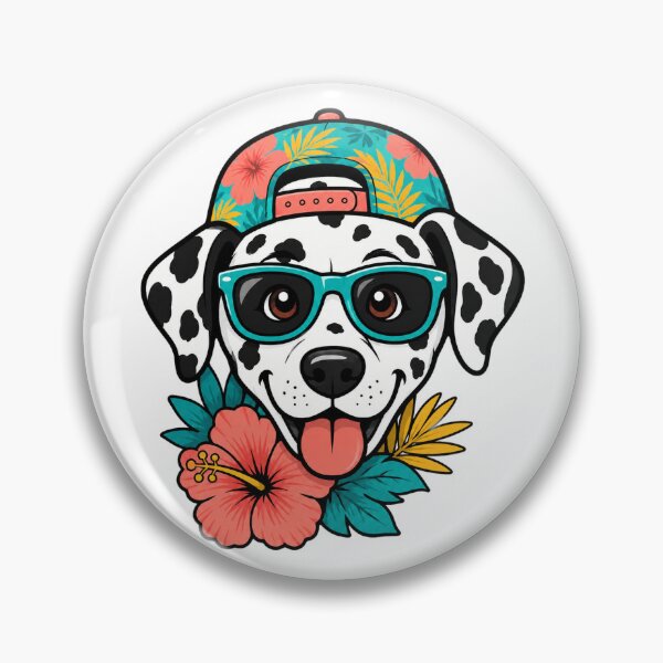 Item preview, Cute Dalmatian Dog Hawaiian Summer Vibes  designed and sold by the-dovlat.