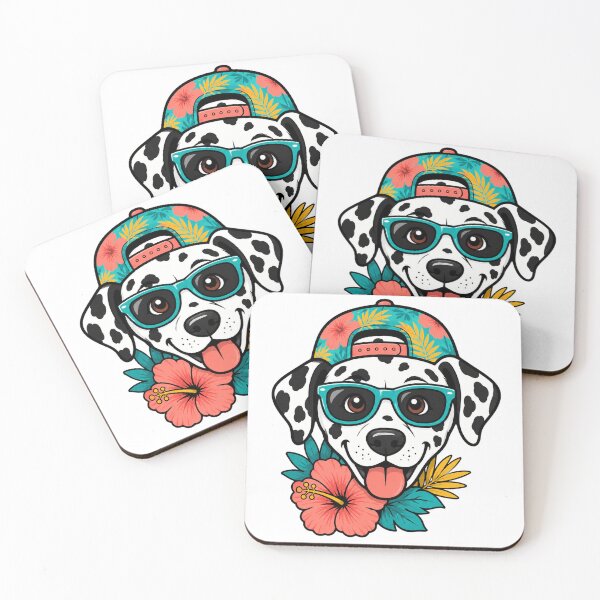 Item preview, Cute Dalmatian Dog Hawaiian Summer Vibes  designed and sold by the-dovlat.