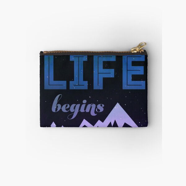 Item preview, Life Begins at the End of Your Comfort Zone – Graphic Mountain Typography Print designed and sold by Sto Hitro.