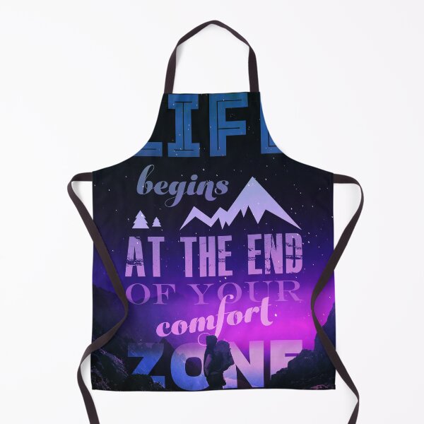 Item preview, Life Begins at the End of Your Comfort Zone – Graphic Mountain Typography Print designed and sold by Sto Hitro.