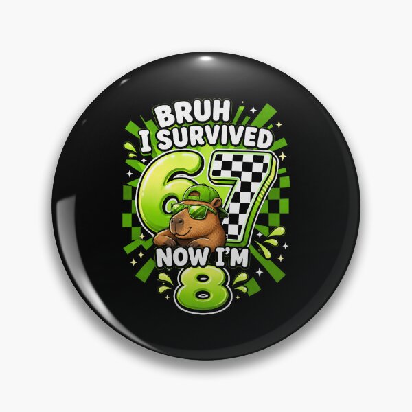 Item preview, Bruh I Survived 67 Now Im 8 Capybara Gaming 8th Birthday Boy designed and sold by Littermin.