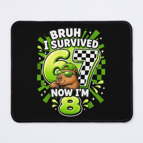 Item preview, Bruh I Survived 67 Now Im 8 Capybara Gaming 8th Birthday Boy designed and sold by Littermin.