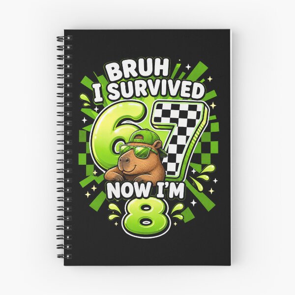 Item preview, Bruh I Survived 67 Now Im 8 Capybara Gaming 8th Birthday Boy designed and sold by Littermin.