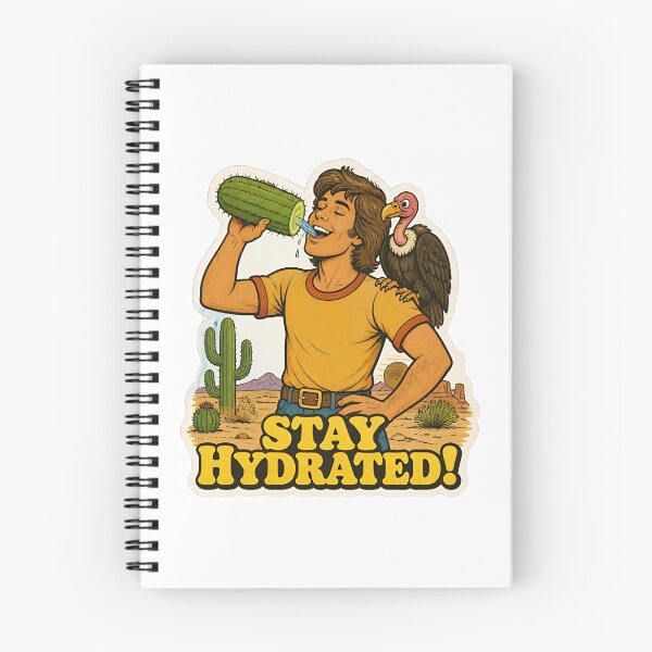 Item preview, Stay Hydrated Cactus Desert Funny Retro 70s Mental Health Survival Vintage Graphic designed and sold by RareVisuals.
