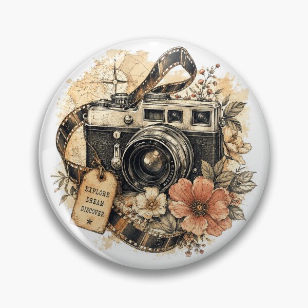 Item preview, Vintage Camera Travel Photography Adventure Art designed and sold by the-dovlat.