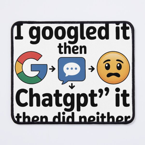 Item preview, I Googled It Then Asked AI Tech Humor designed and sold by Bianca Oltean.
