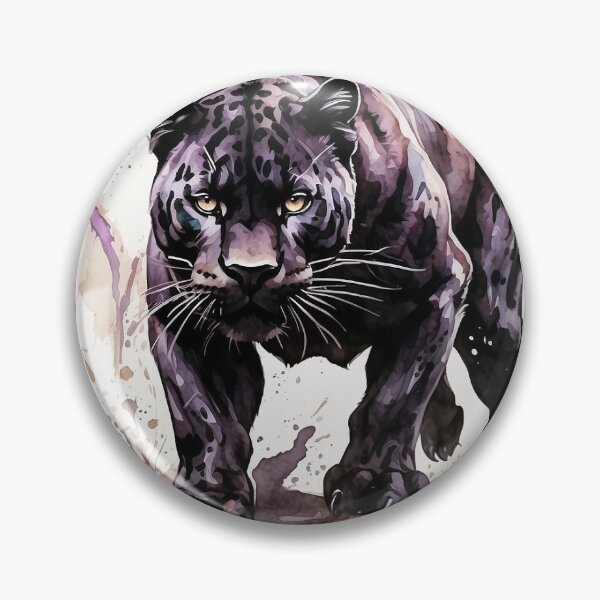 Item preview, Black Panther Watercolor Art — Wildlife Print designed and sold by RawNaturePrints.