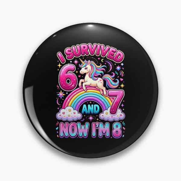 Item preview, Unicorn Birthday Girl I Survived 6-7 and Now I'm 8 Years Old designed and sold by Littermin.