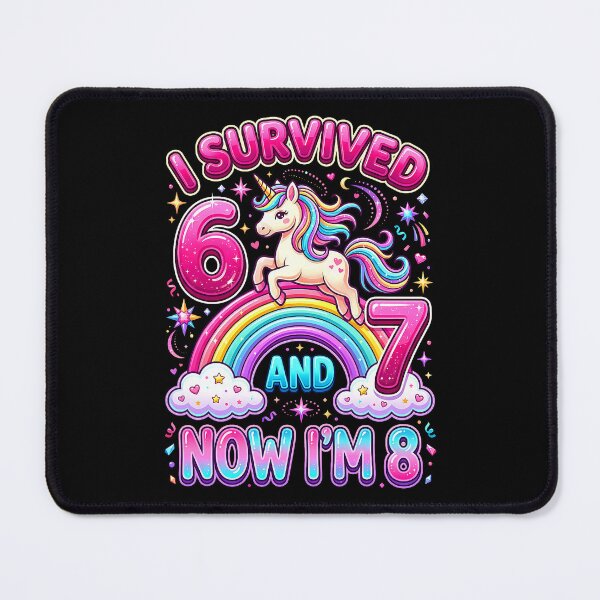 Item preview, Unicorn Birthday Girl I Survived 6-7 and Now I'm 8 Years Old designed and sold by Littermin.