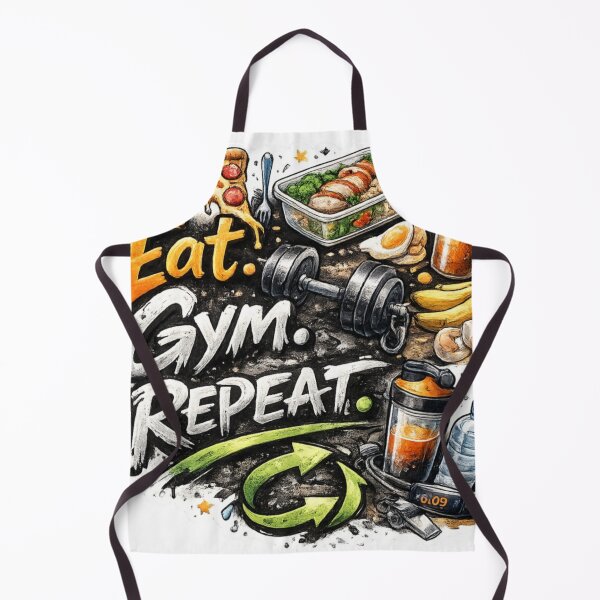 Item preview, Eat. Gym. Repeat. – Fitness Lifestyle Sticker designed and sold by Genzfirevibes.